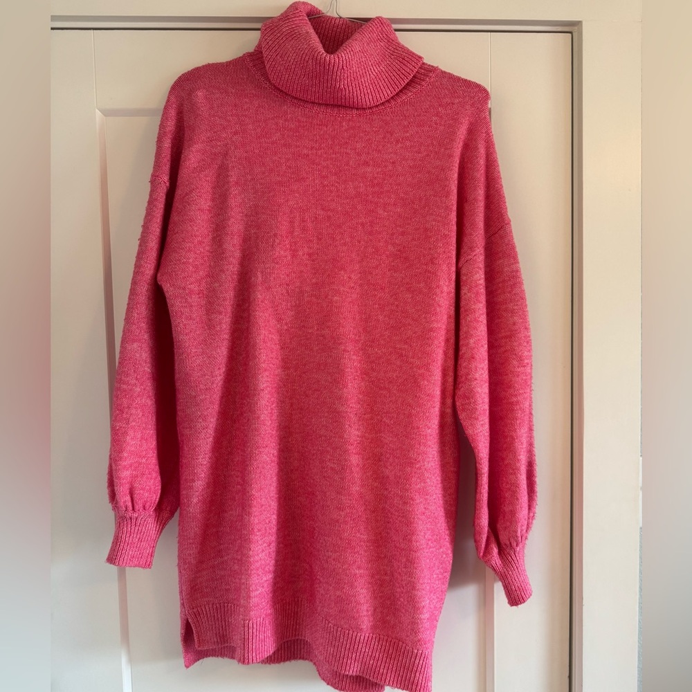 Show Me Your MuMu Vibrant Pink Turtleneck Dress